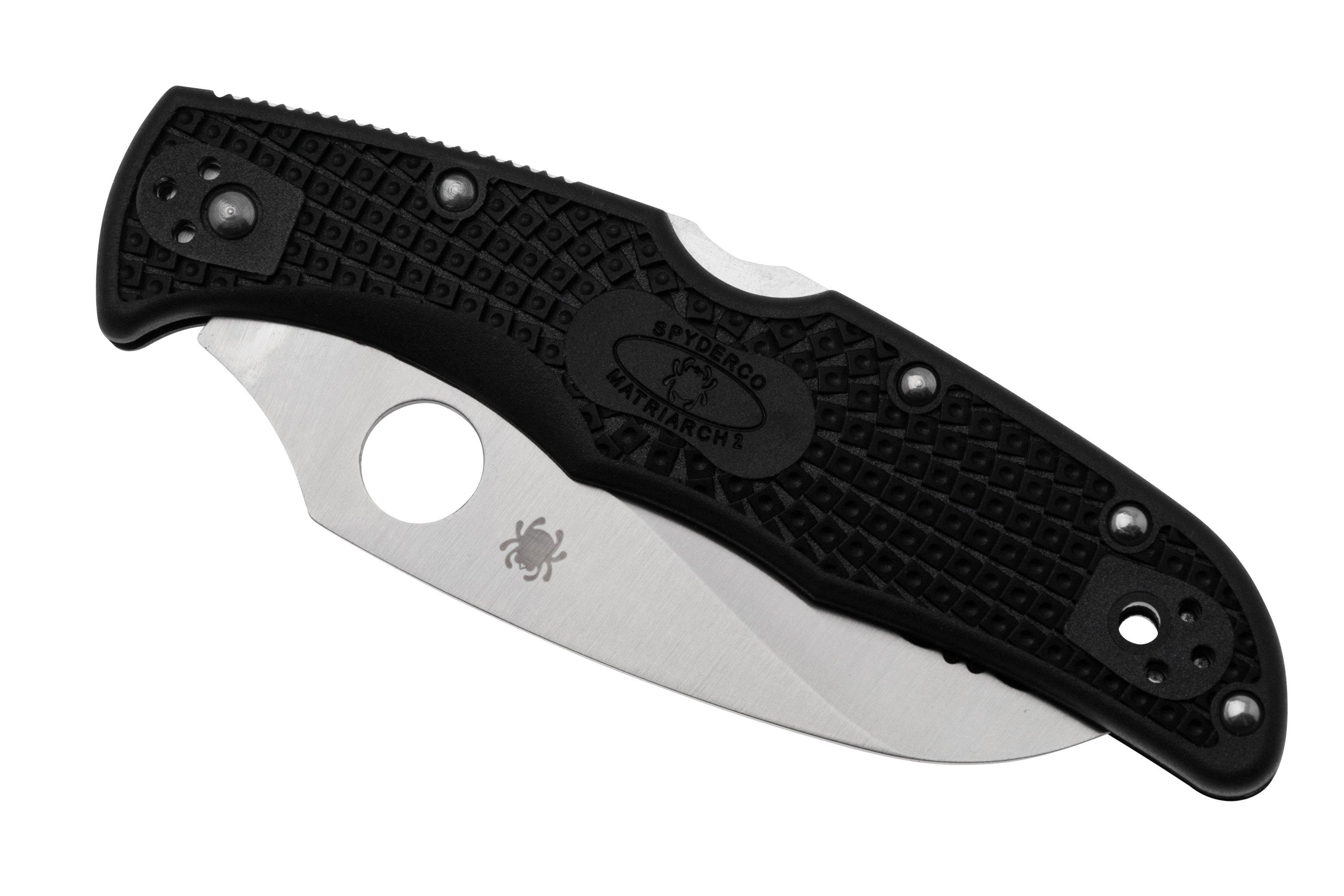 Spyderco Matriarch 2 C12SBK2 Black FRN, serrated pocket knife ...