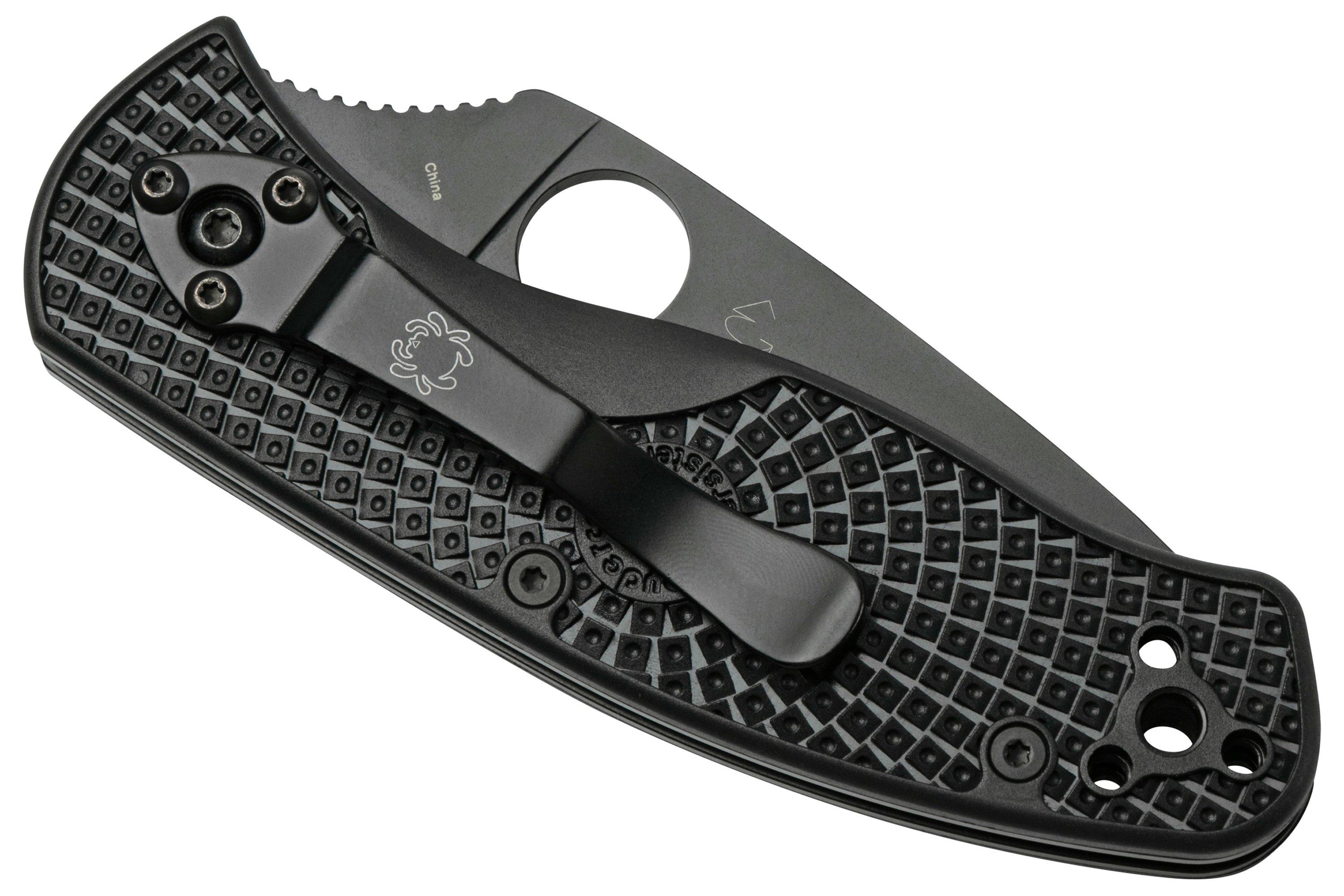 Spyderco Persistence Lightweight Black C136PSBBK FRN partially serrated pocket knife
