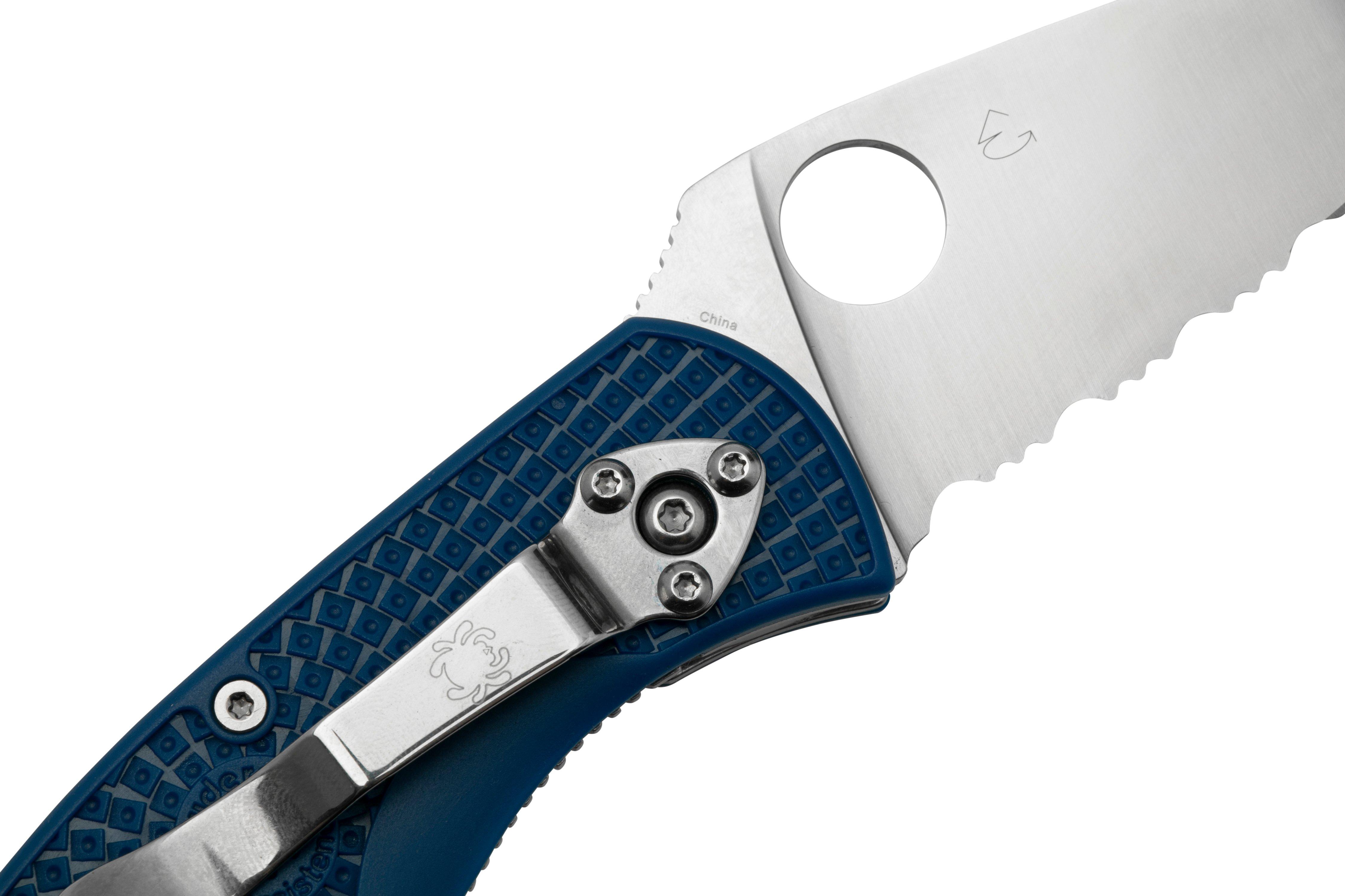 Spyderco Persistence Lightweight S35VN Blue C136PSBL FRN partially serrated pocket knife