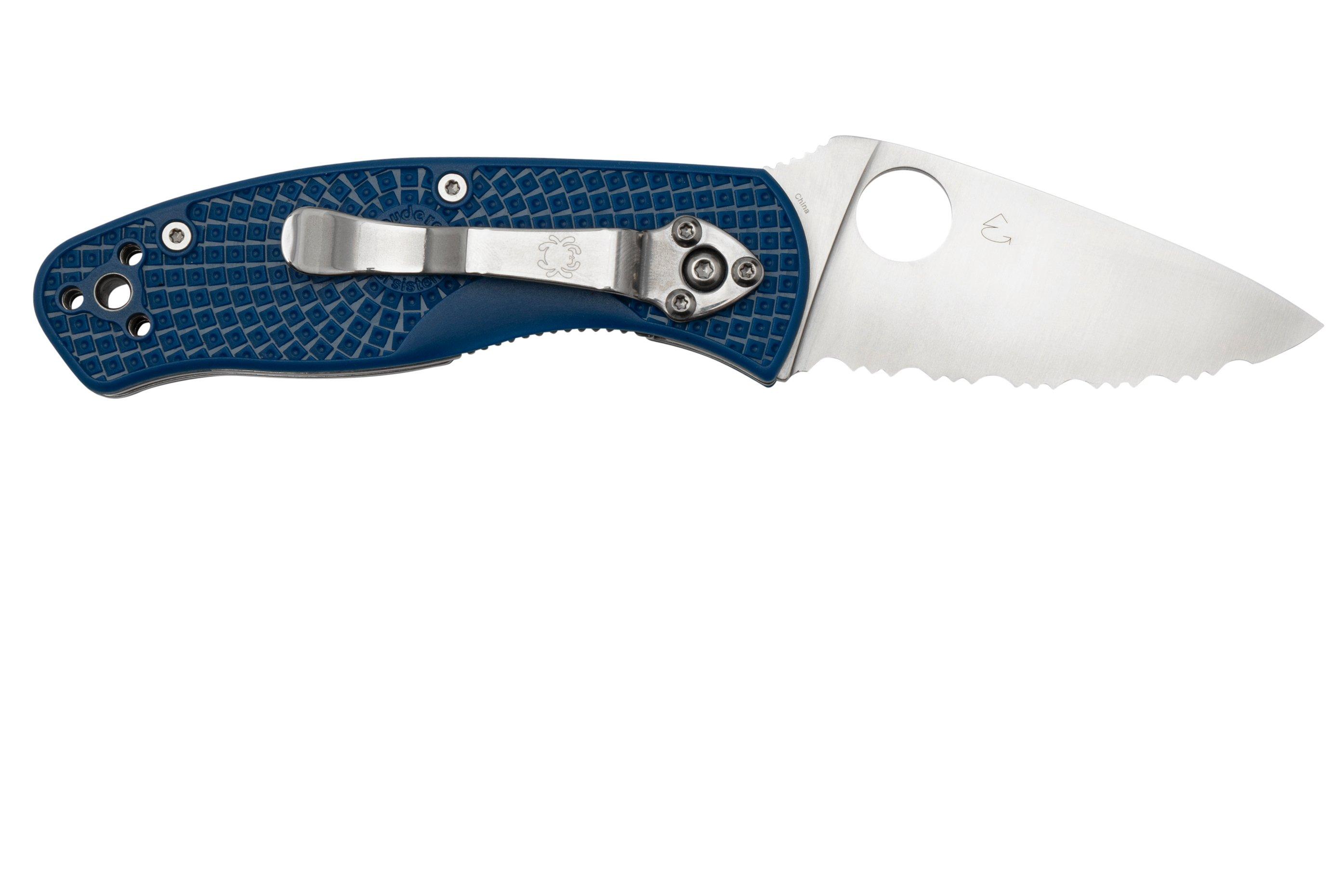 Spyderco Persistence Lightweight C136SBL Serrated S35VN Blue FRN pocket