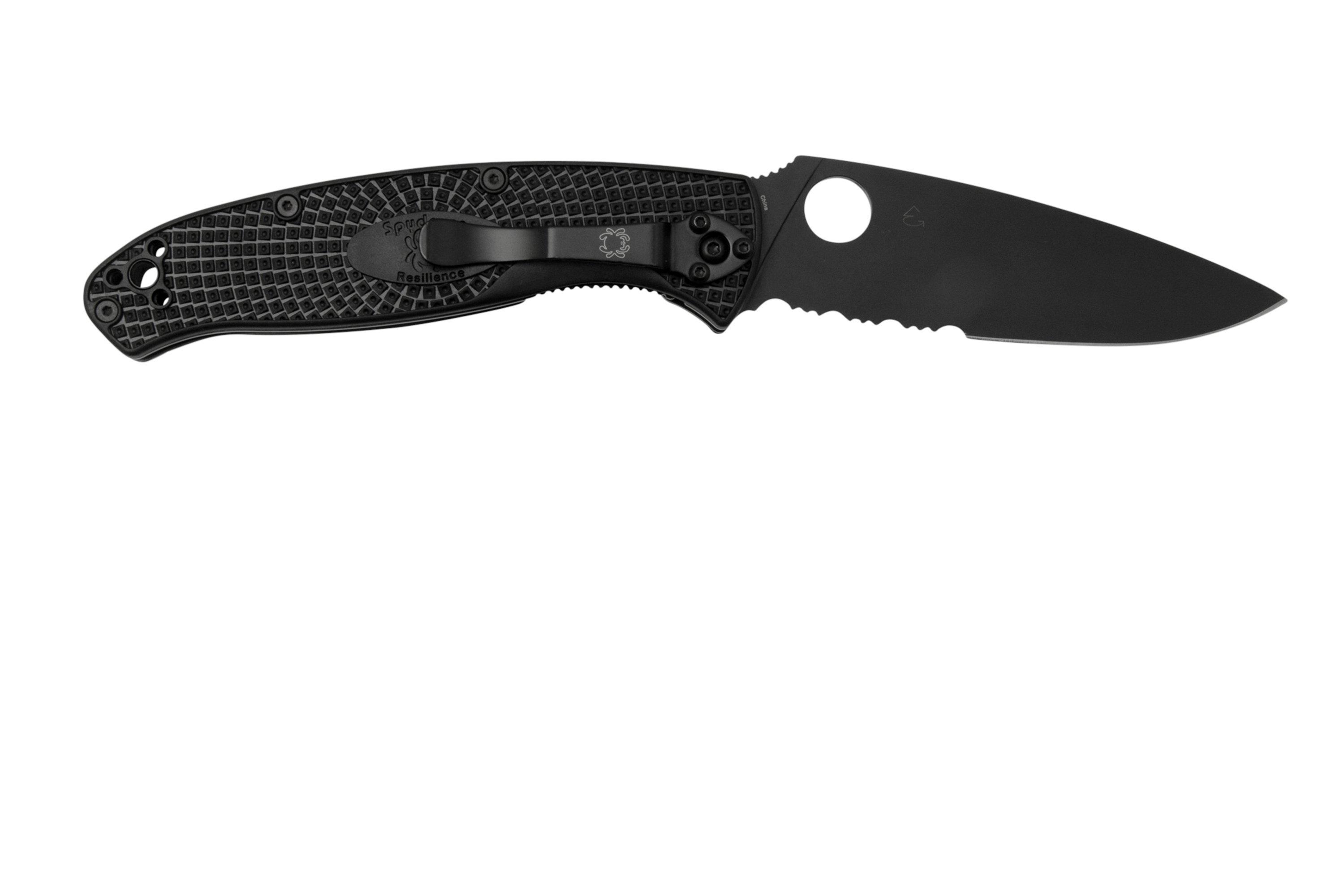 Spyderco Resilience Lightweight Black C142PSBBK FRN partly serrated