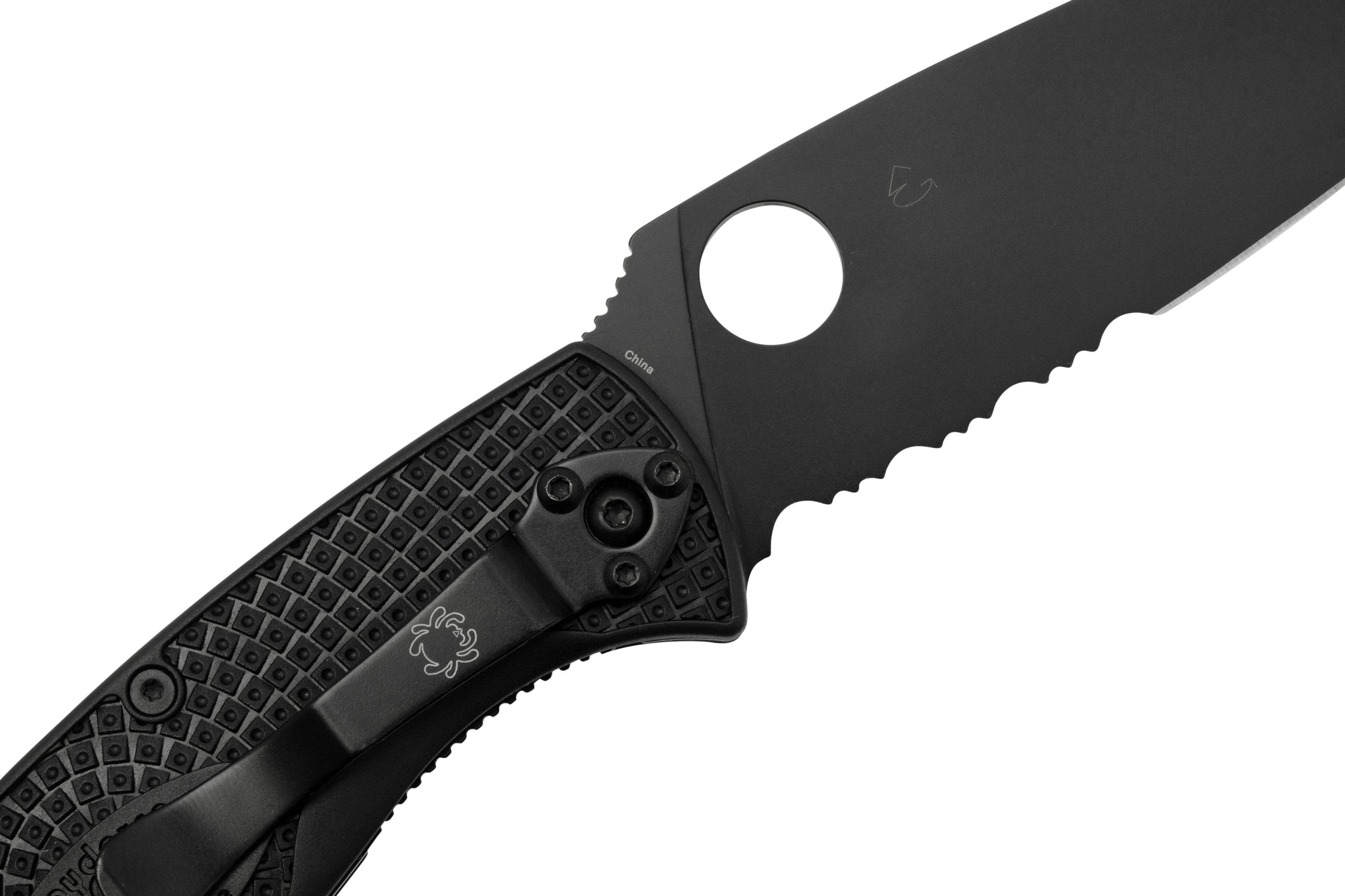 Spyderco Resilience Lightweight Black C142PSBBK FRN partly serrated