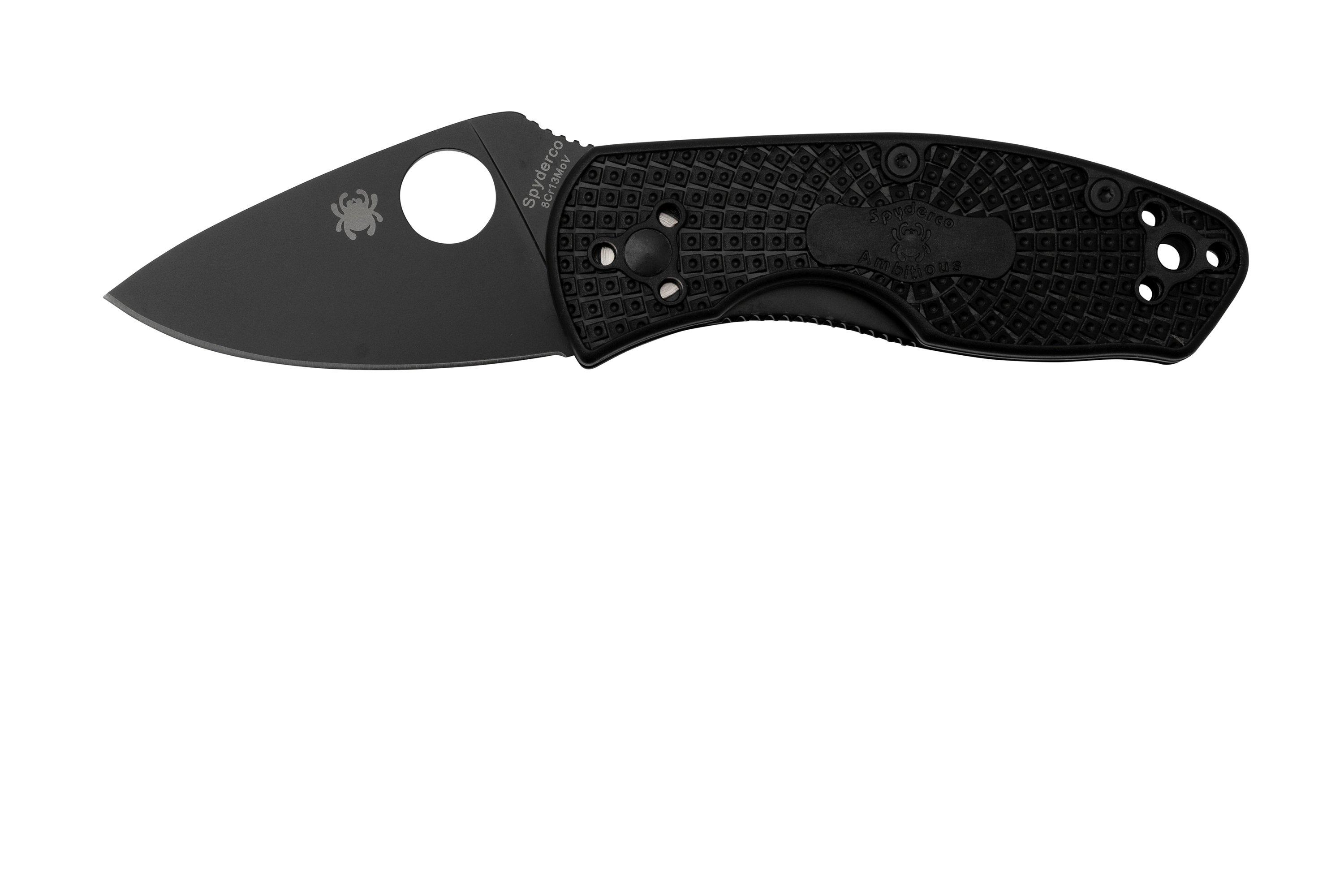 Navaja SPYDERCO Ambitious Black aserrada