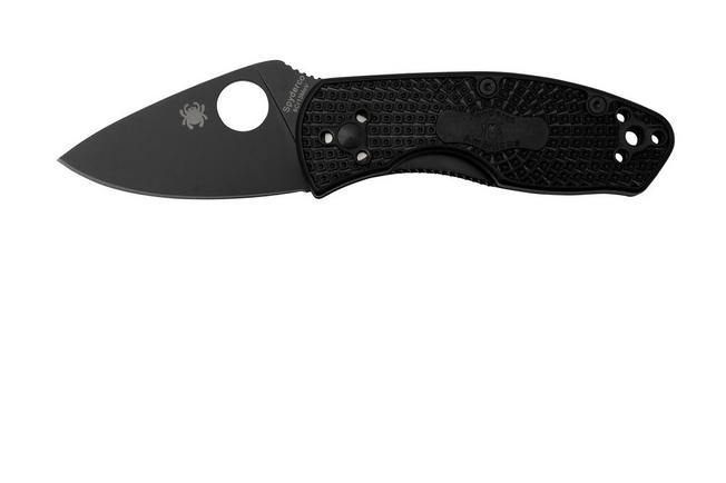 Navaja Spyderco Ambitious C148GP con Hoja de Acero 8Cr13MoV de 8,4 cm Filo  Liso y empuñadura de G-10 Negro de 9 cm para Caza, EDC. Camping, Gentleman,  Supervivencia y Bushcraft : 