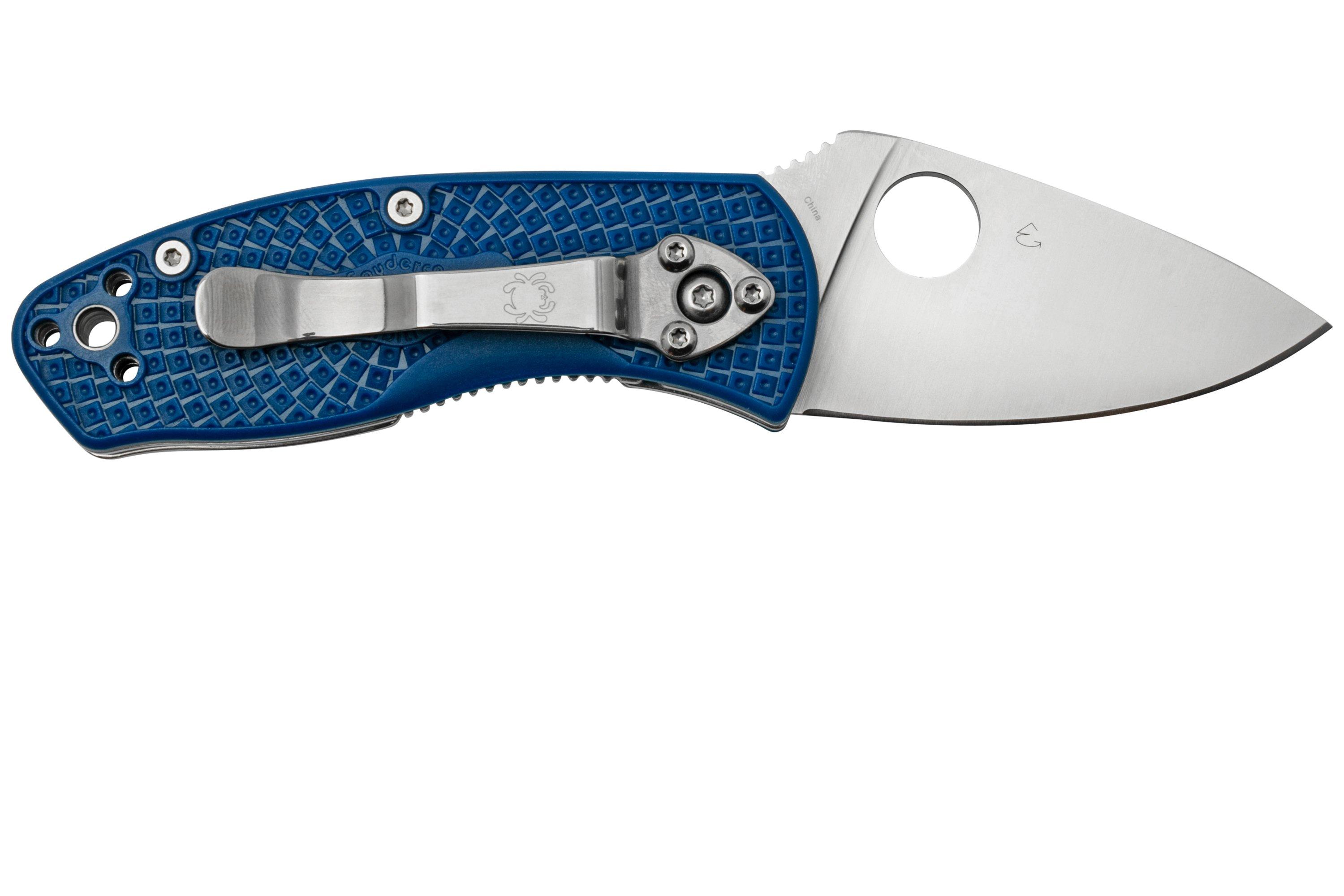 Spyderco Ambitious Lightweight C148PBL, CPM S35VN, blue pocket knife