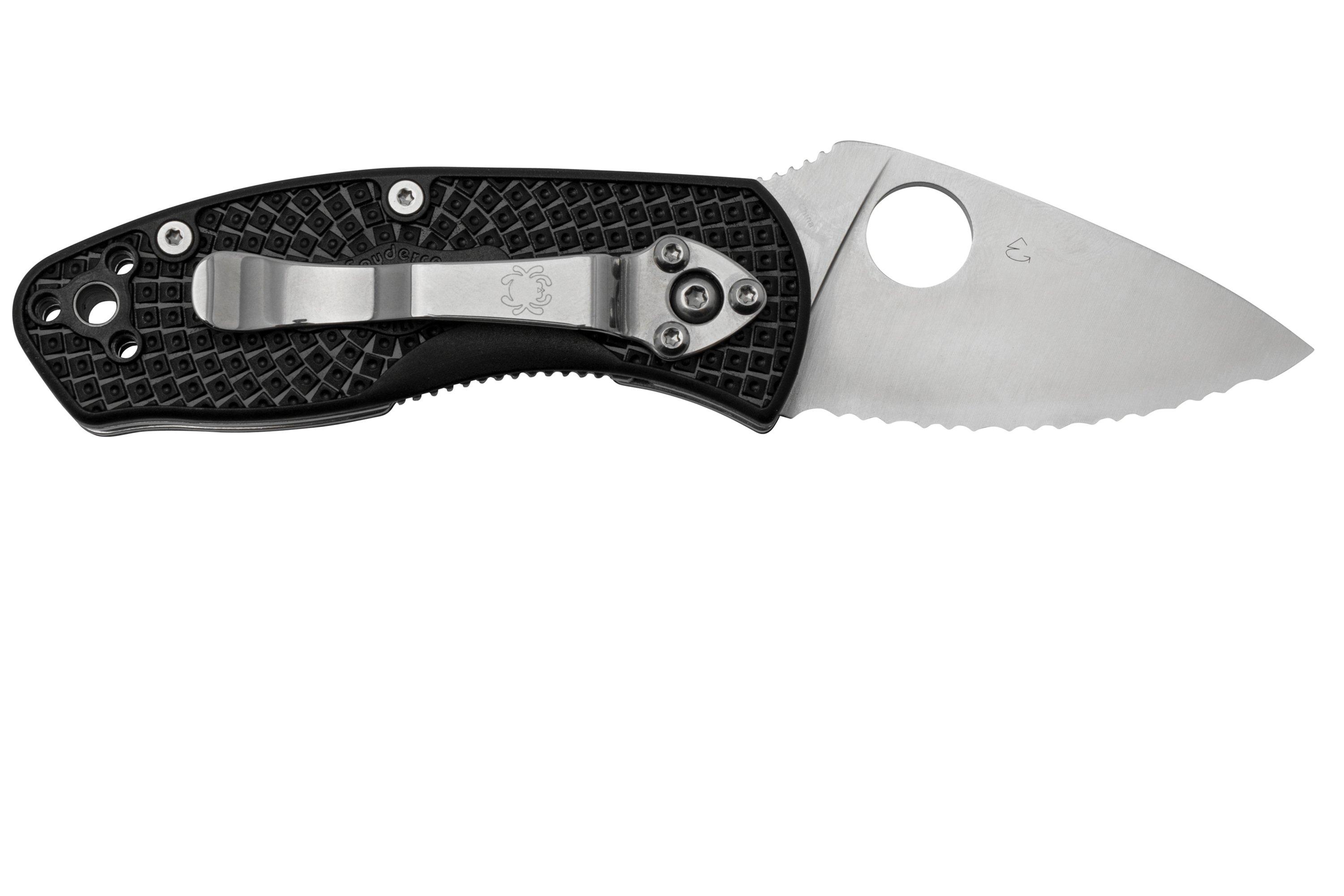 Spyderco Ambitious Lightweight C148SBK serrated pocket knife