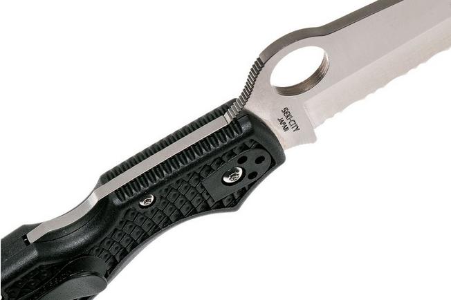 Spyderco Rescue 3 Lightweight Knife (Black) with Double-Sided Folding  Sharpener