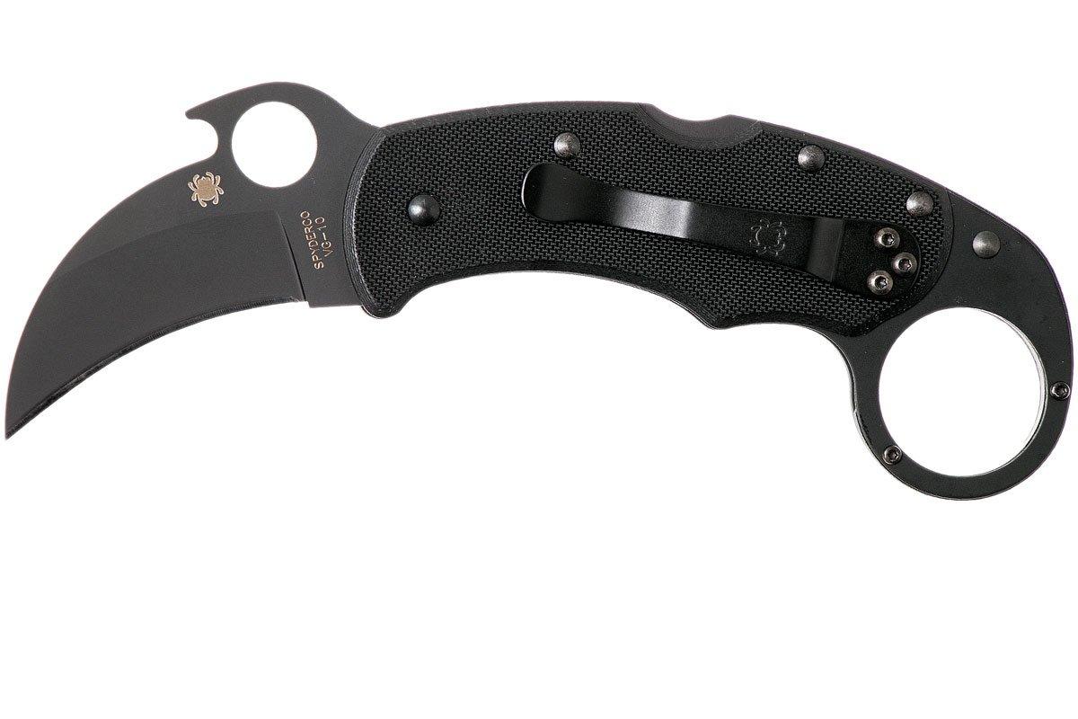 Spyderco Karahawk Black C170GBBK karambit pocket knife | Advantageously  shopping at Knivesandtools.com