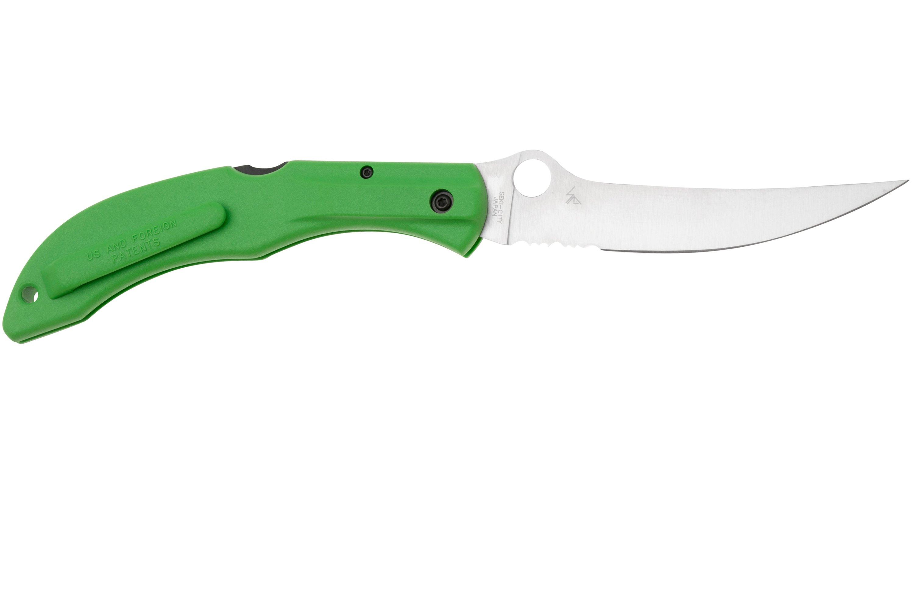 Spyderco Catcherman Salt Green LC200N C17PSGR Sprint Run pocket knife ...