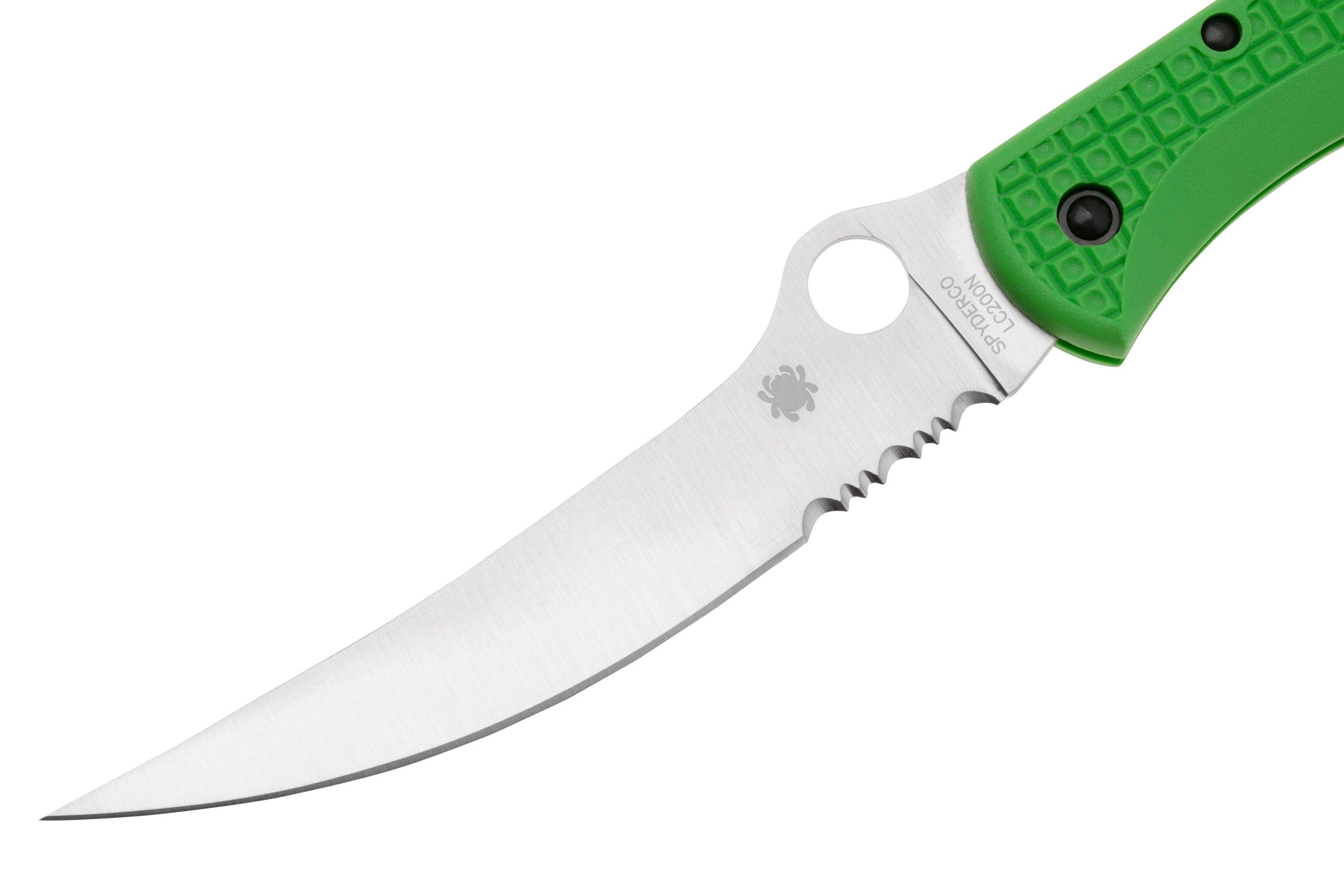 Spyderco Catcherman Salt Green LC200N C17PSGR Sprint Run pocket knife ...