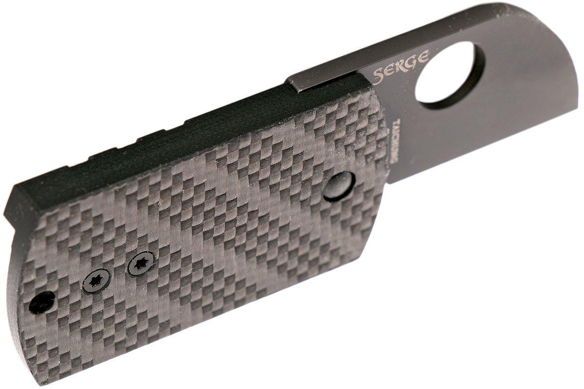 Spyderco Dog Tag Folder Carbon Fiber, black, C188CFBBKP pocket knife Advantageously shopping