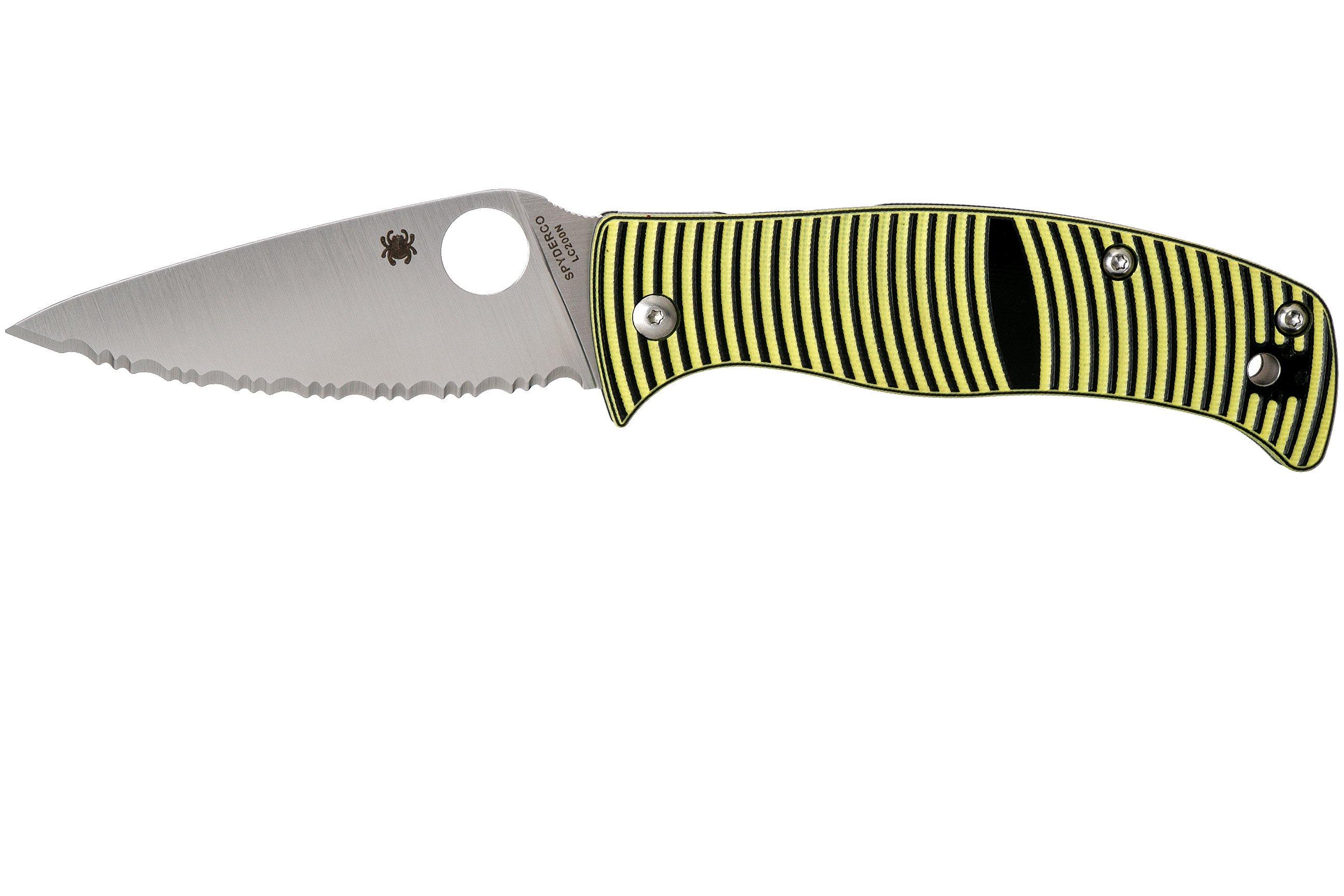 Spyderco Caribbean C217GS serrated pocket knife, Sal Glesser design