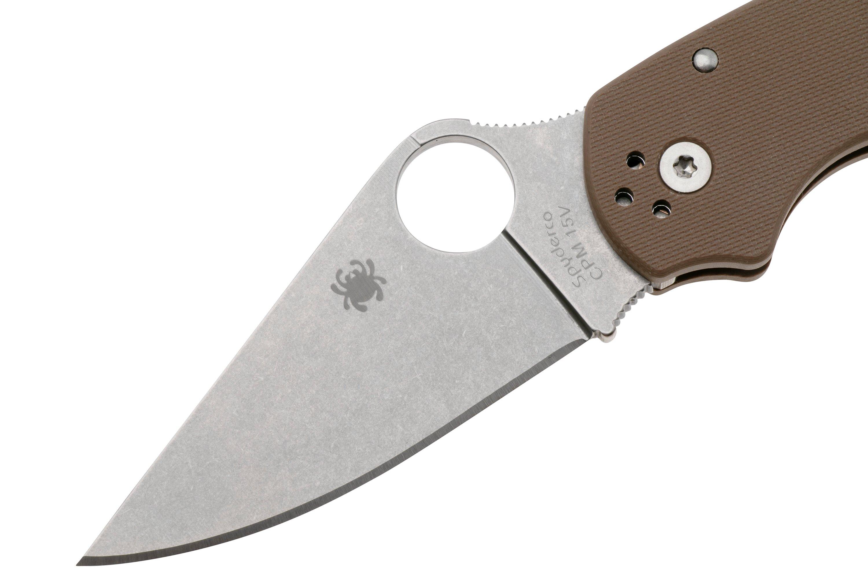 Spyderco Para 3 CPM15V C223GPBN15V Brown, Sprint Run 2024 pocket knife ...