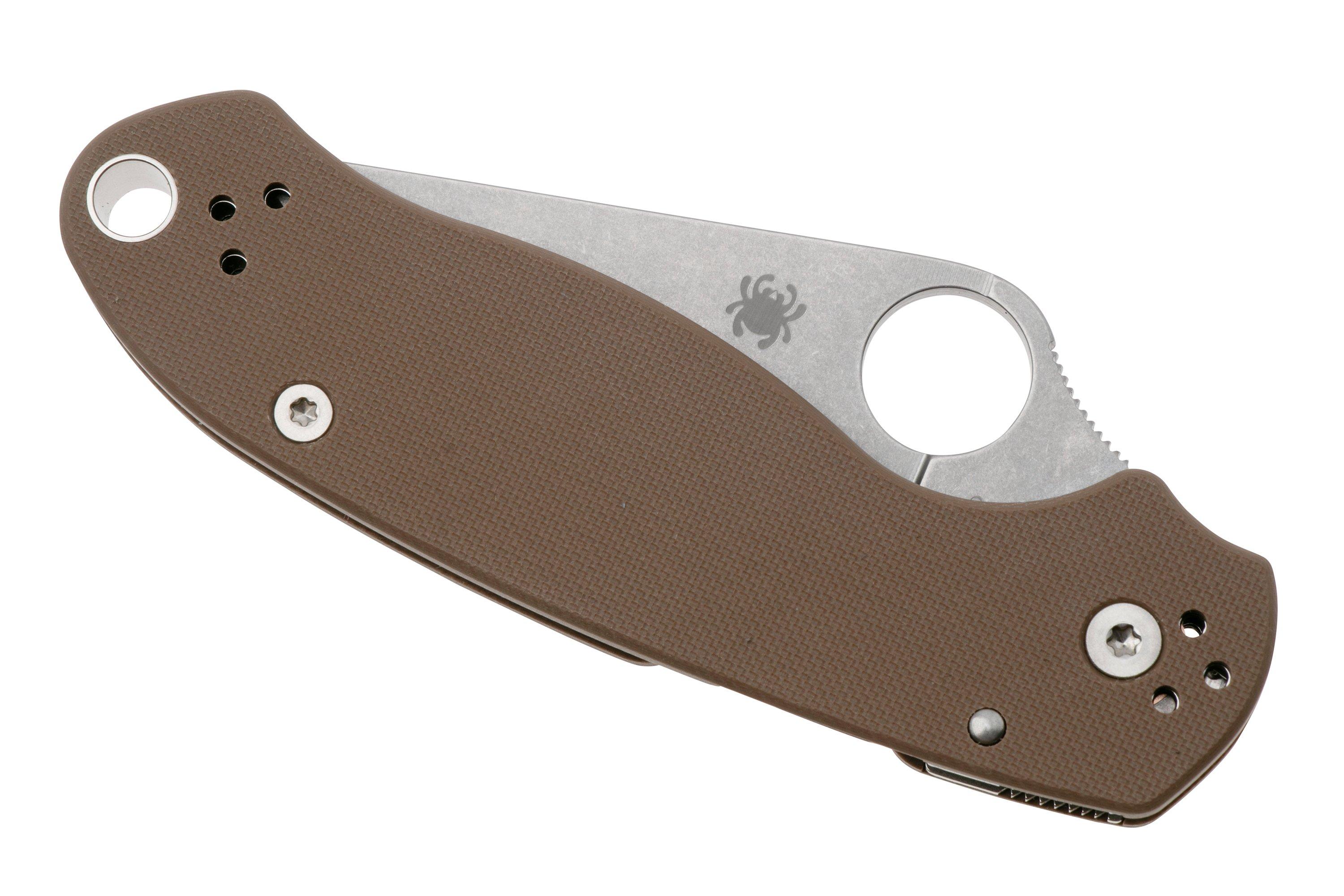 Spyderco Para 3 CPM15V C223GPBN15V Brown, Sprint Run 2024 pocket