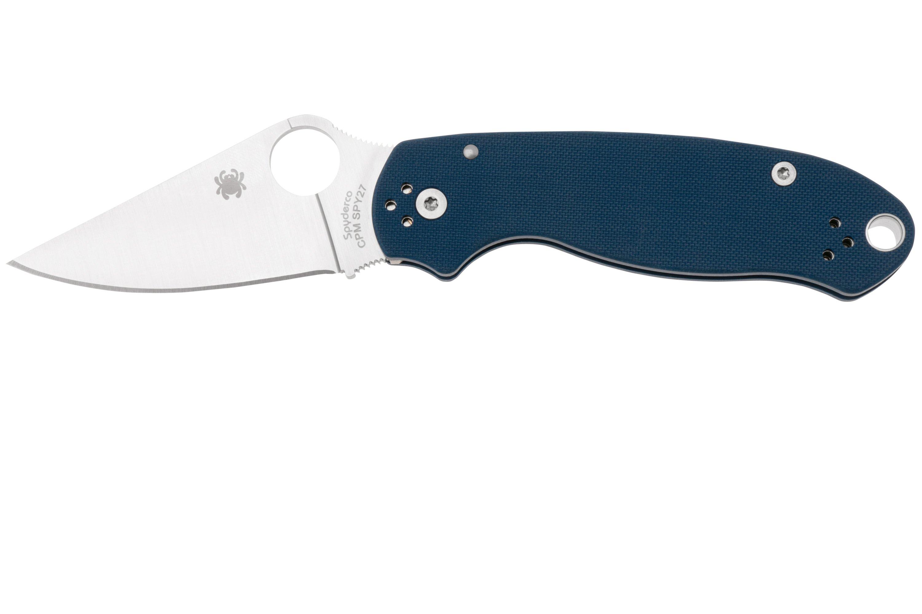 Spyderco Para 3 CPM SPY27 C223GPCBL Blue G10 coltello da tasca | Fare ...