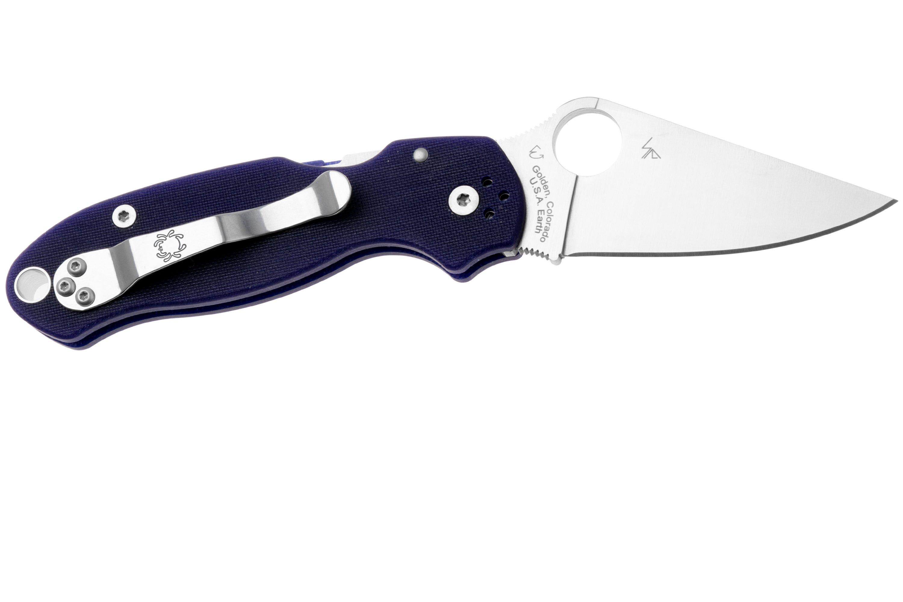 Spyderco Para 3 S110V Dark Blue C223GPDBL pocket knife