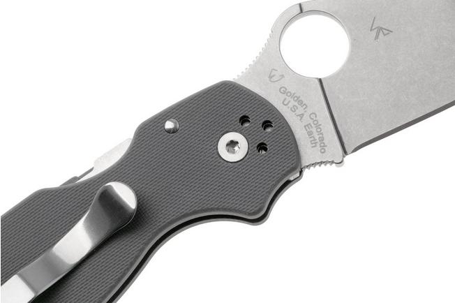 Image for Spyderco Para 3 Maxamet Grey C223GPDGY pocket knife