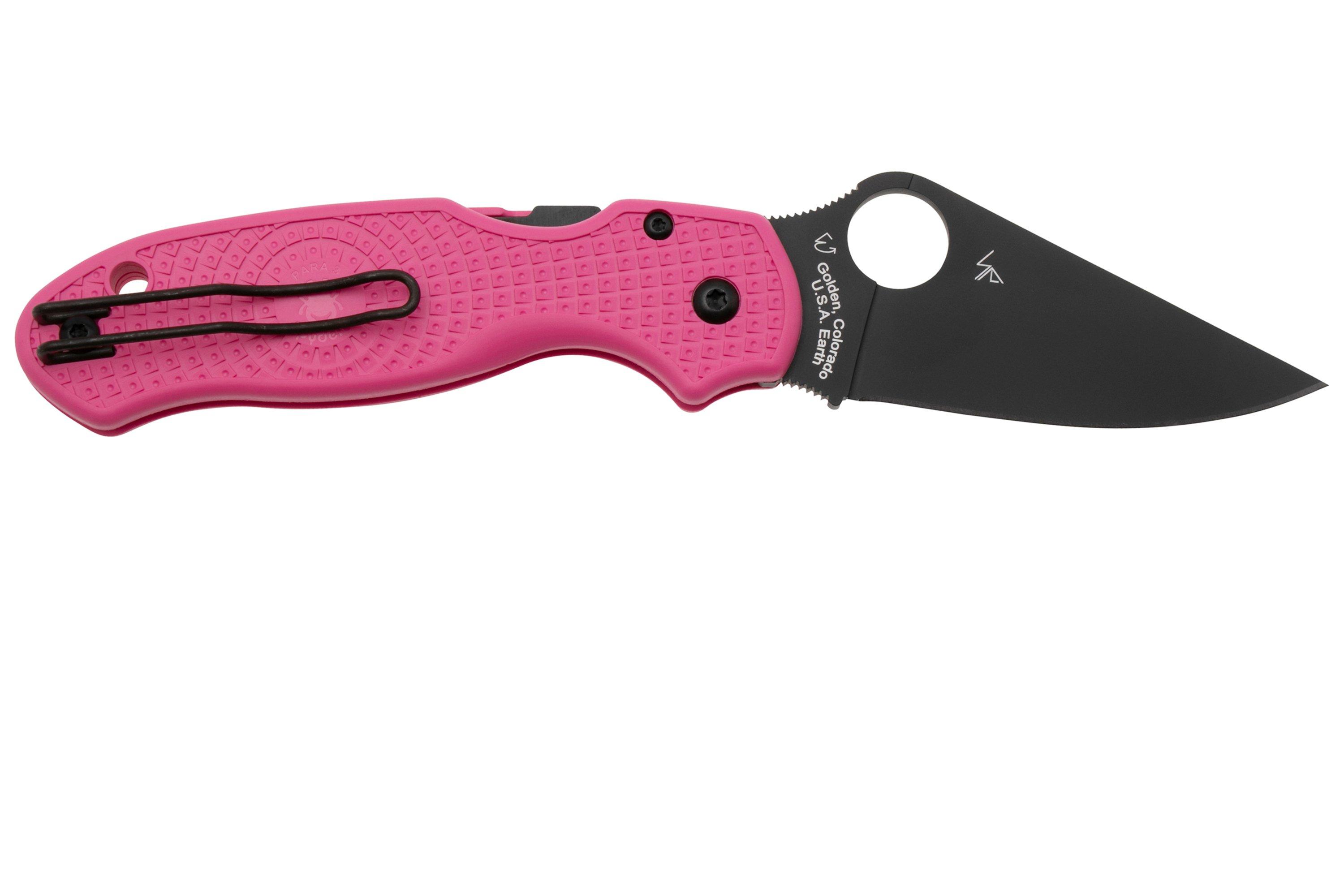 Spyderco Para 3 Lightweight Pink Black C223PPNBK FRN CTS-BD1N, Pink ...