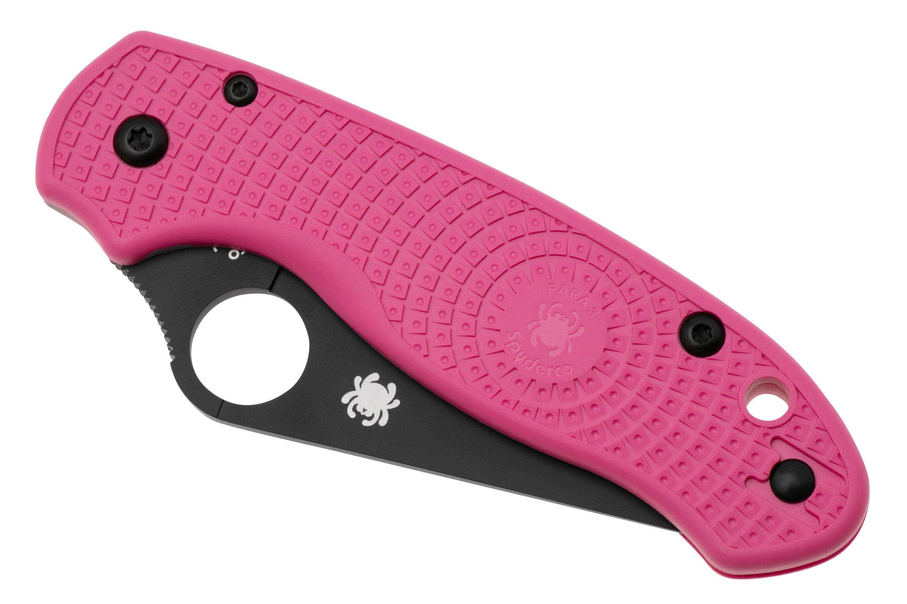 Spyderco Para 3 Lightweight Pink Black C223PPNBK FRN CTS-BD1N, Pink ...