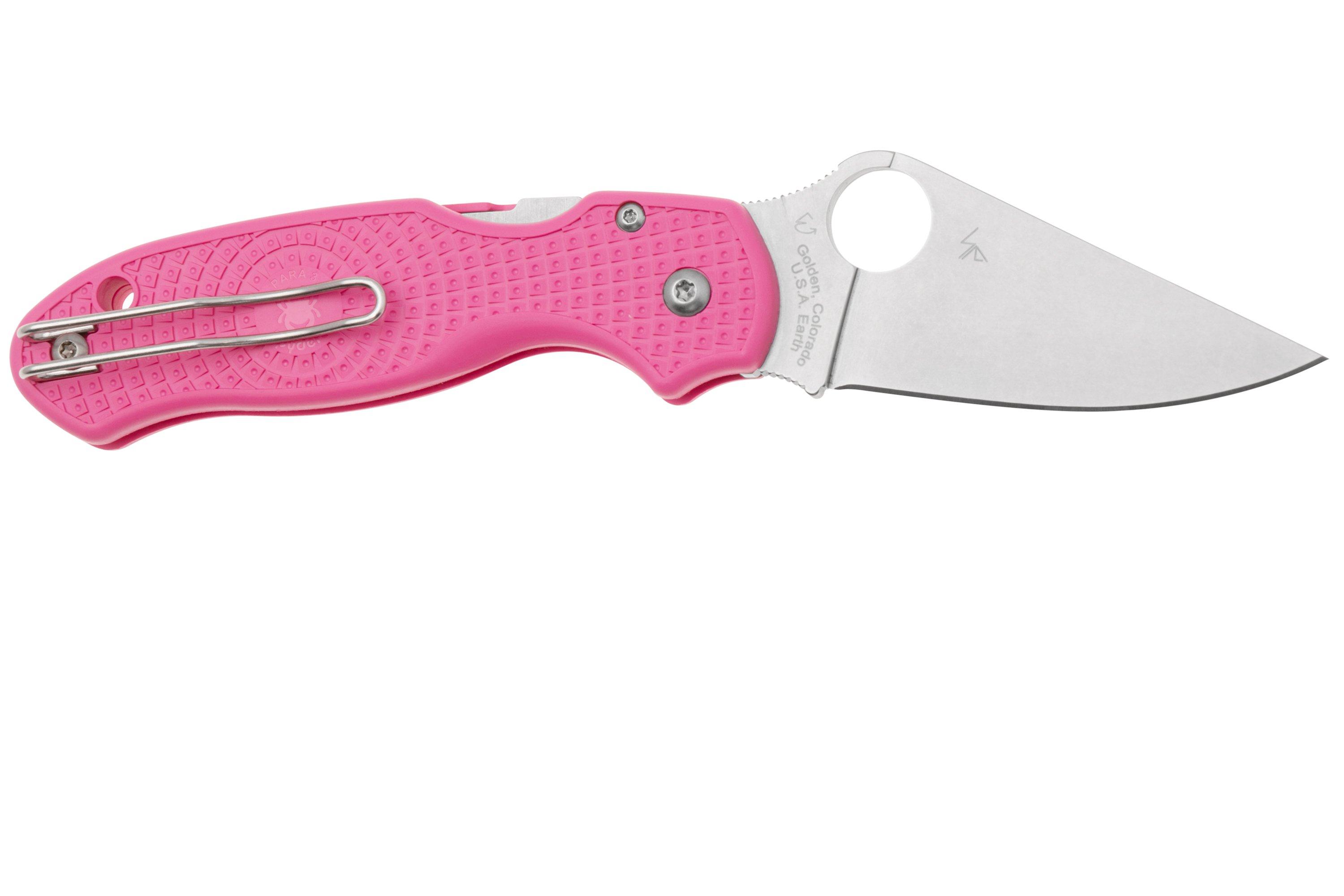 Spyderco Para 3 Lightweight Pink C223PPN FRN CTS-BD1N, Pink Heals ...