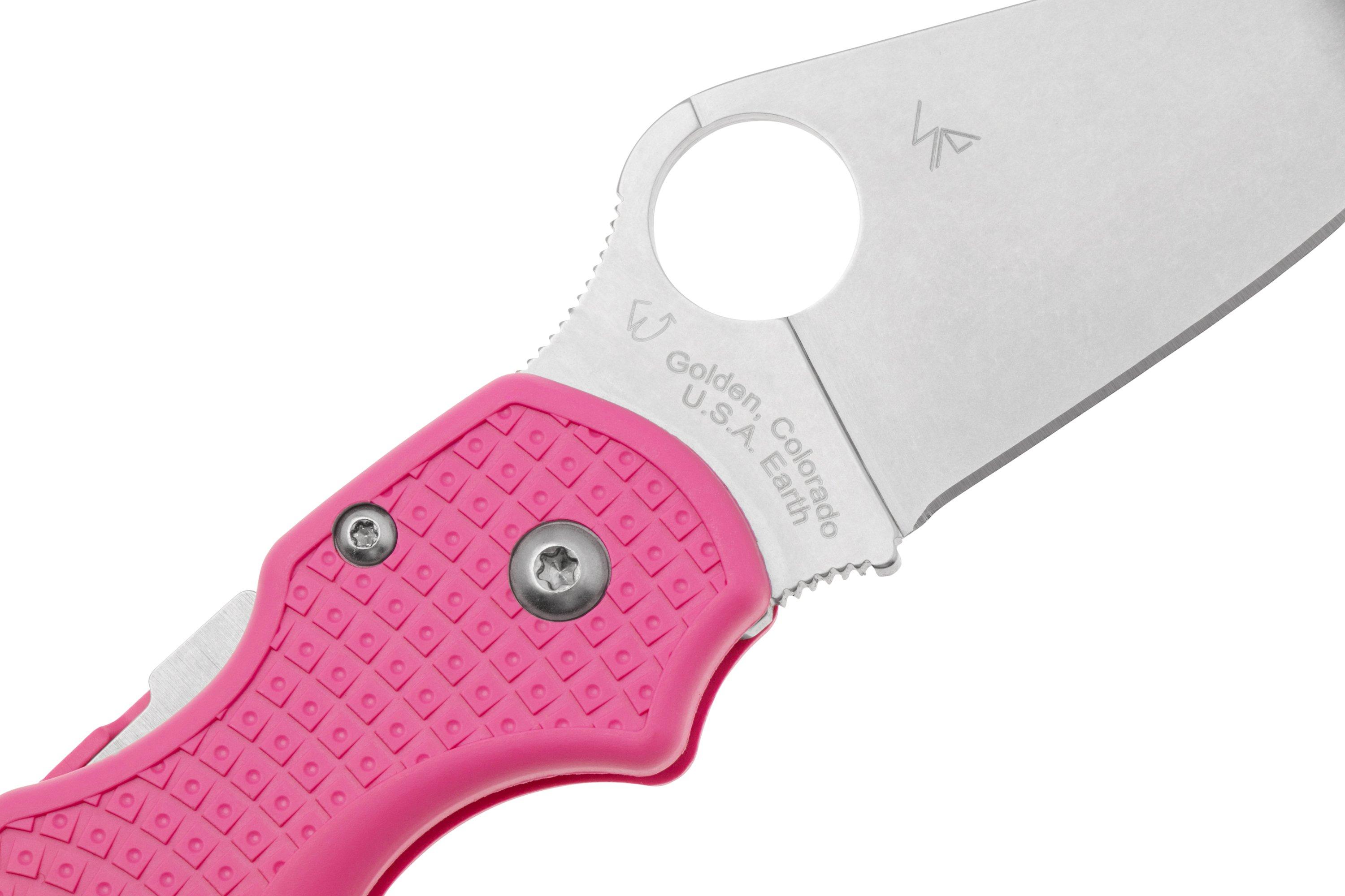 Spyderco Para 3 Lightweight Pink C223PPN FRN CTS-BD1N, Pink Heals ...