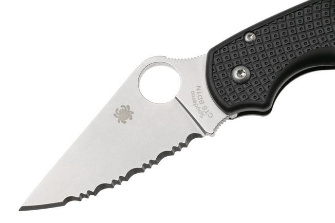 Afbeelding voor Spyderco Para 3 Lightweight C223PBK serrated FRN CTS-BD1N zakmes
