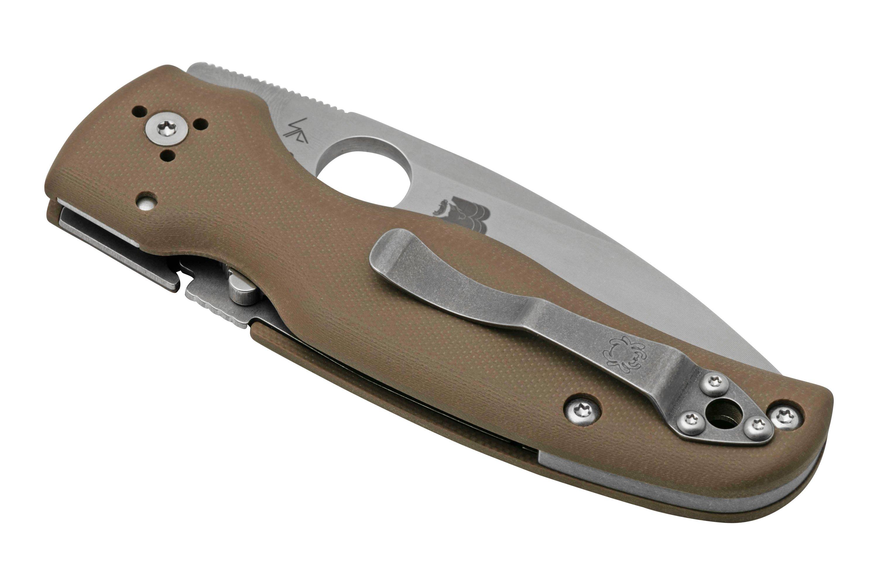 Spyderco Shaman Sprint Run C229GBN15V Brown G10, CPM-15V, zakmes, Sal ...