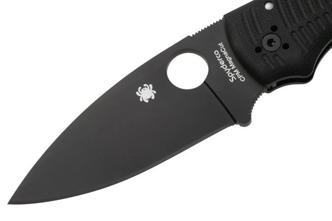 Afbeelding voor Spyderco Shaman Salt Black DLC CPM MagnaCut C229GMCBKP Black G10 zakmes, Sal Glesser design