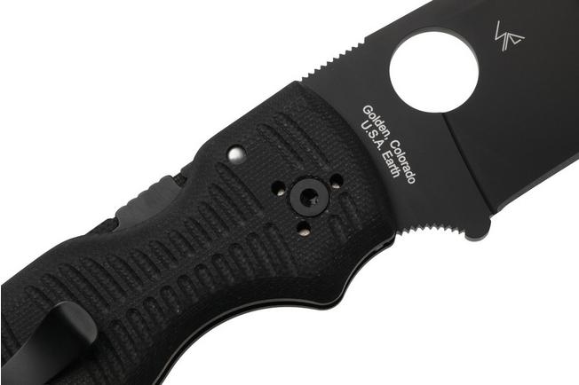 Afbeelding voor Spyderco Shaman Salt Black DLC CPM MagnaCut C229GMCBKP Black G10 zakmes, Sal Glesser design