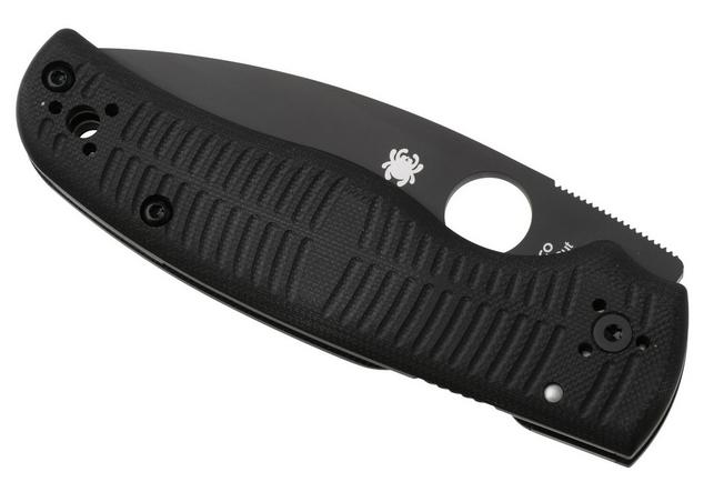 Afbeelding voor Spyderco Shaman Salt Black DLC CPM MagnaCut C229GMCBKP Black G10 zakmes, Sal Glesser design