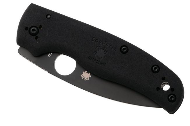 Obraz dla Nóż składany Spyderco Shaman Lightweight C229PBBK DLC CTS-BD1N, Black FRN, projekt Sal Glesser