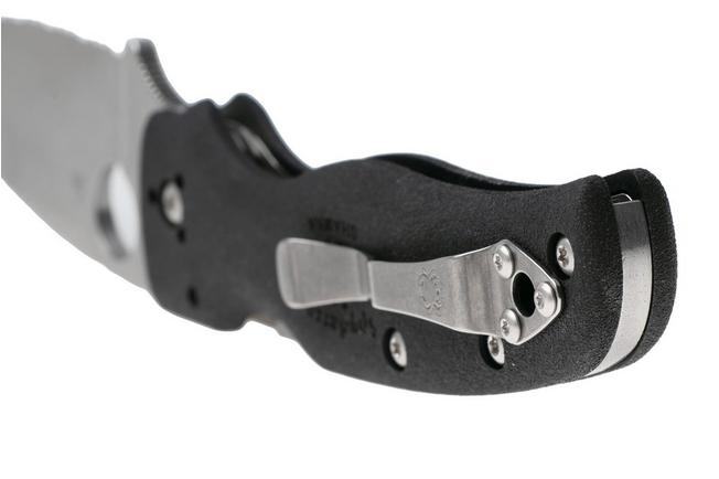 Image for Spyderco Shaman Lightweight C229SBK CTS-BD1N, Black FRN, serrated pocket knife, Sal Glesser design