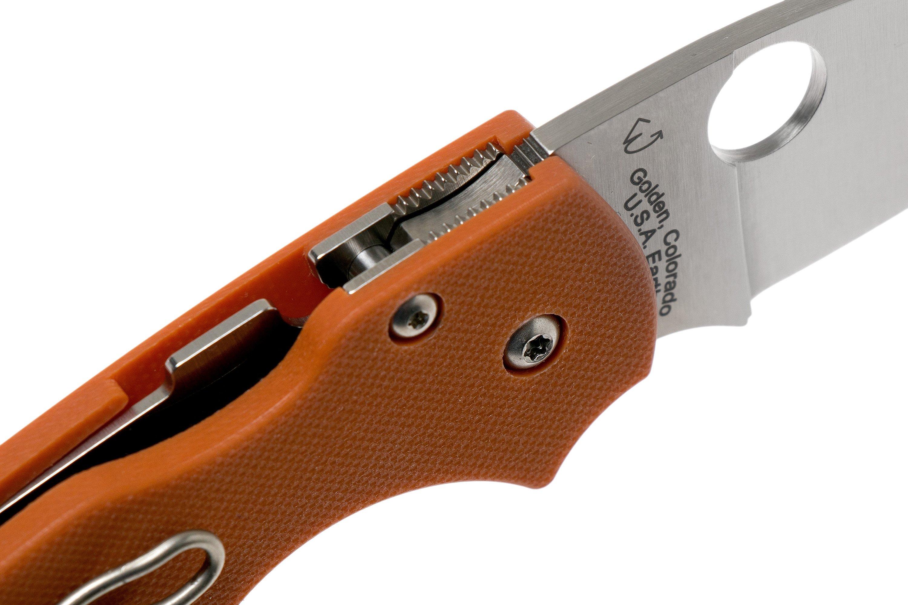 Spyderco Lil' Native REX45 Burnt Orange G10 C230GPBORE Sprint Run