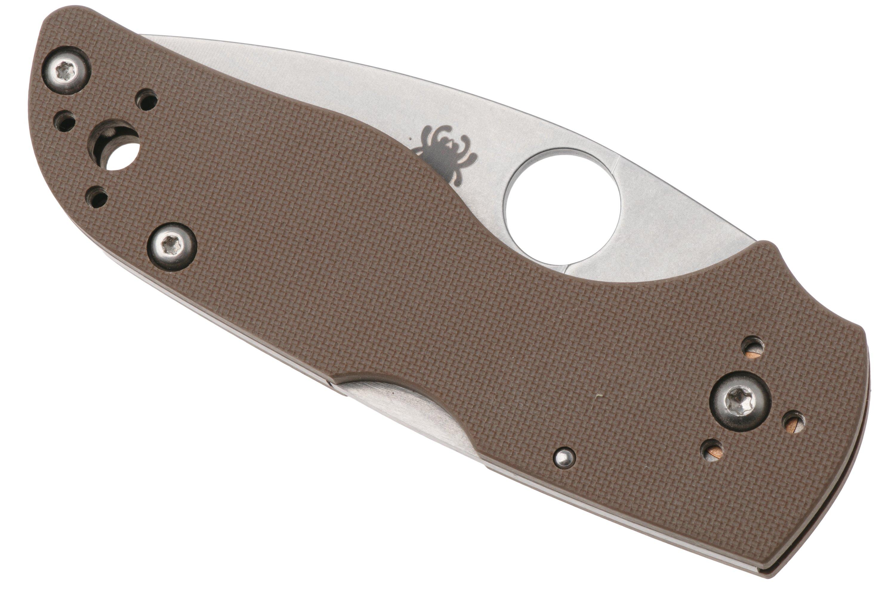 Spyderco Lil' Native CPM 15V Backlock C230MBGPBN15V Brown G10