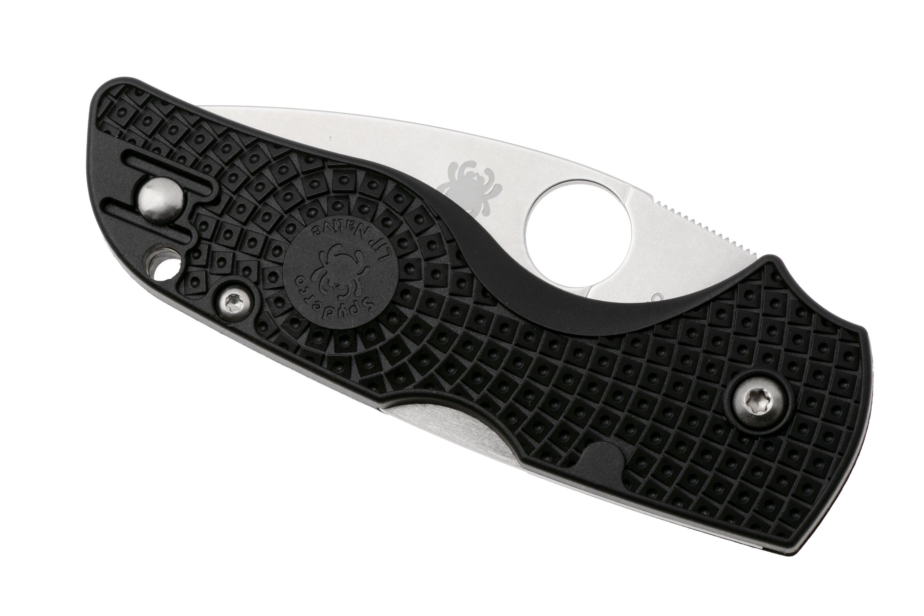 わかlil Spyderco Lil' Native Lightweight Backlock C230PBK Black FRN