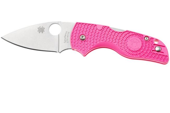 Afbeelding voor Spyderco Lil' Native Pink Lightweight Backlock C230PPN Satin CTS BD1N, Pink FRN, Pink Heals zakmes