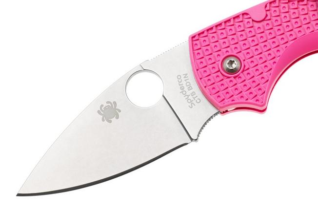 Afbeelding voor Spyderco Lil' Native Pink Lightweight Backlock C230PPN Satin CTS BD1N, Pink FRN, Pink Heals zakmes