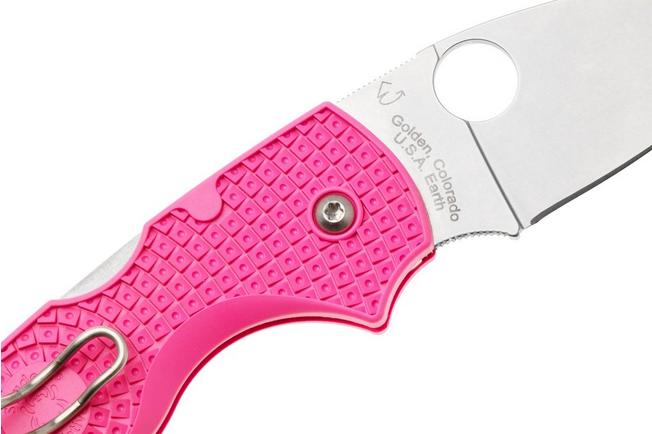 Afbeelding voor Spyderco Lil' Native Pink Lightweight Backlock C230PPN Satin CTS BD1N, Pink FRN, Pink Heals zakmes