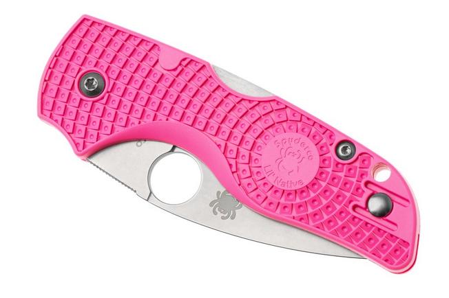 Afbeelding voor Spyderco Lil' Native Pink Lightweight Backlock C230PPN Satin CTS BD1N, Pink FRN, Pink Heals zakmes