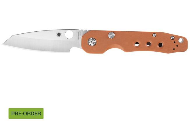 Afbeelding voor Spyderco Smock C55G20CVP Satin CPM REX-121, Burnt Orange G10, Sprint Run zakmes, Kevin Smock design