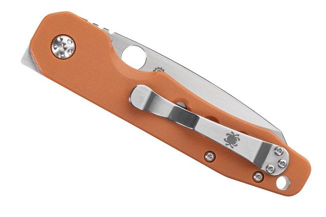 Afbeelding voor Spyderco Smock C55G20CVP Satin CPM REX-121, Burnt Orange G10, Sprint Run zakmes, Kevin Smock design