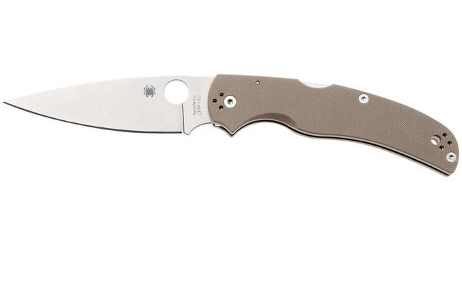 Imagen para Spyderco Native Chief C244GPBN15V, Sprint Run, Stonewashed CPM 15V, Brown G10, navaja