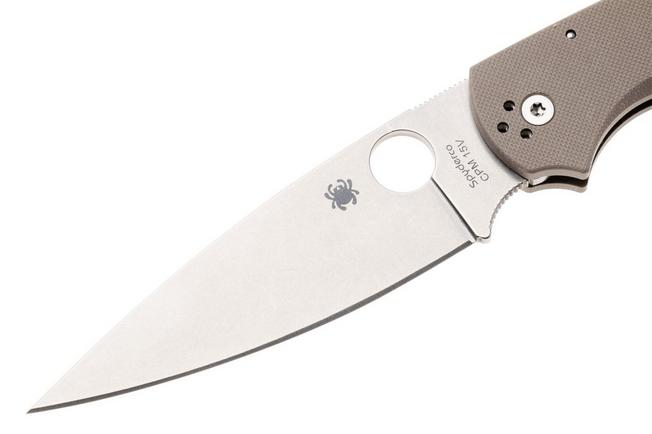 Imagen para Spyderco Native Chief C244GPBN15V, Sprint Run, Stonewashed CPM 15V, Brown G10, navaja