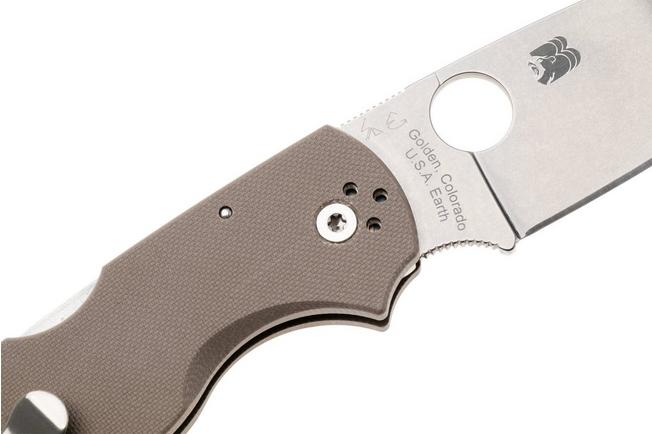 Imagen para Spyderco Native Chief C244GPBN15V, Sprint Run, Stonewashed CPM 15V, Brown G10, navaja