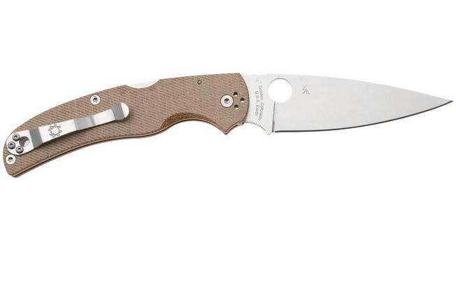 Image pour Spyderco Native Chief CPM Cru-Wear C244MPCW Brown Canvas Micarta couteau de poche