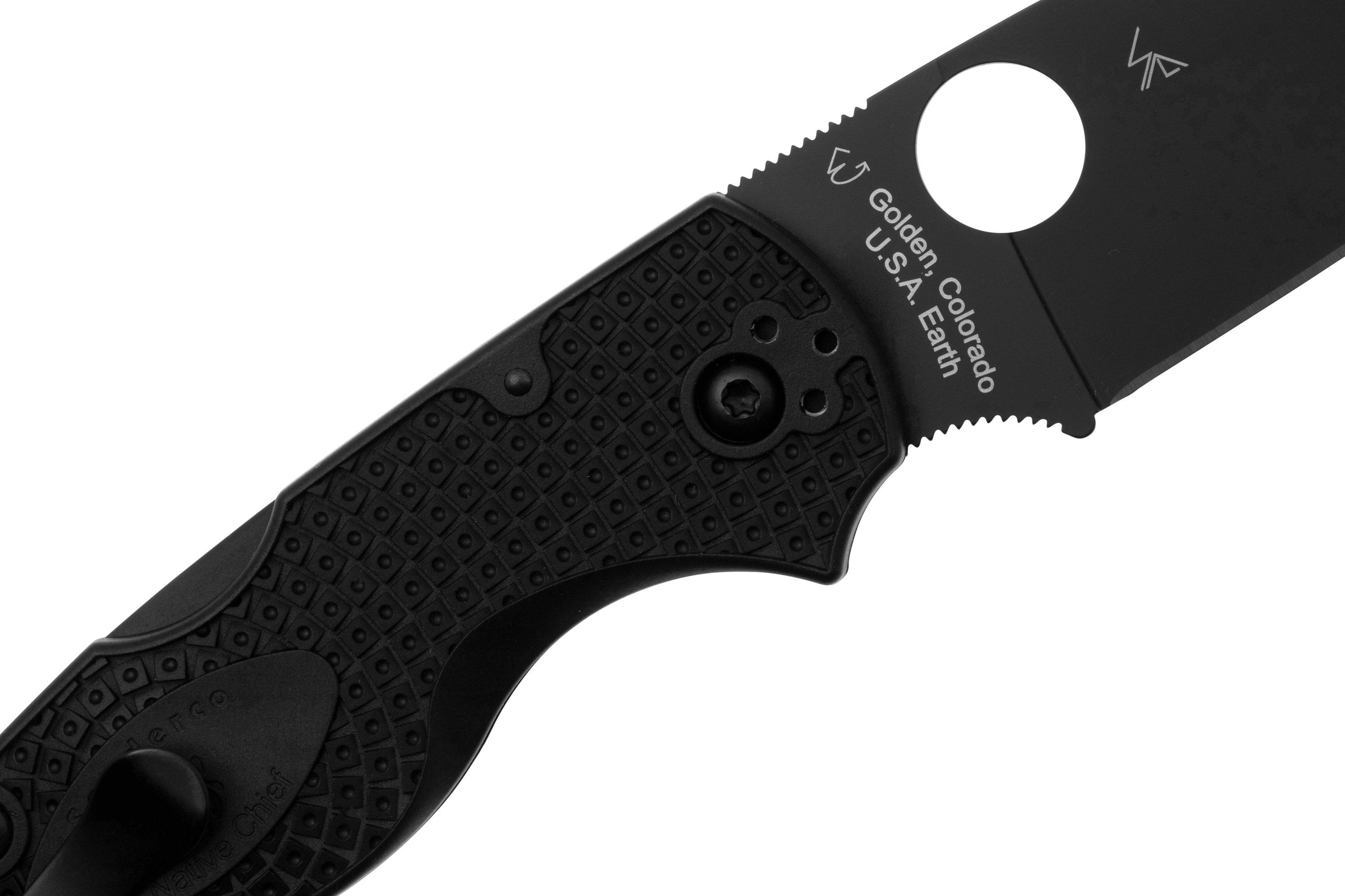 Spyderco Native Chief Lightweight Black C244PBBK, coltello da tasca