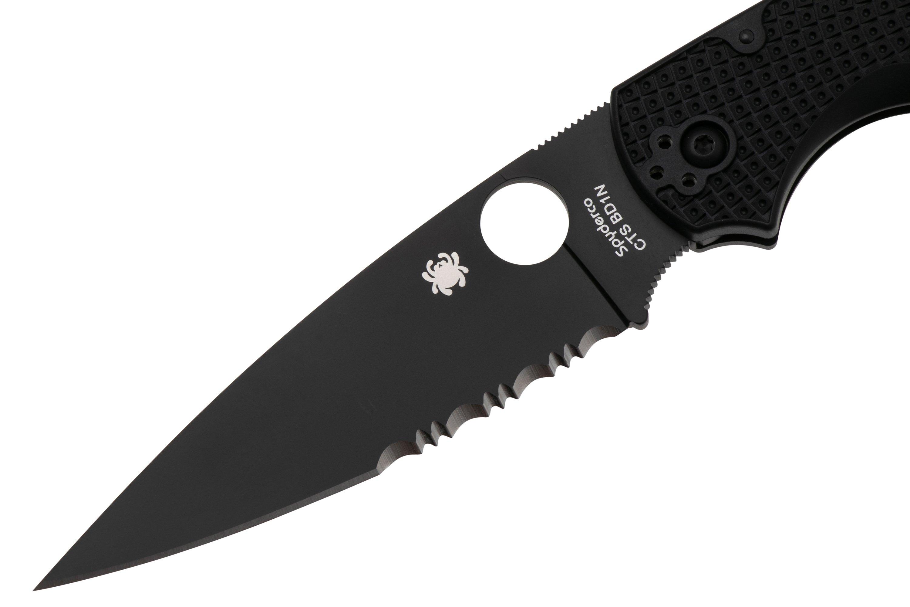 Spyderco Native Chief Lightweight Black C244PSBBK partly serrated ...