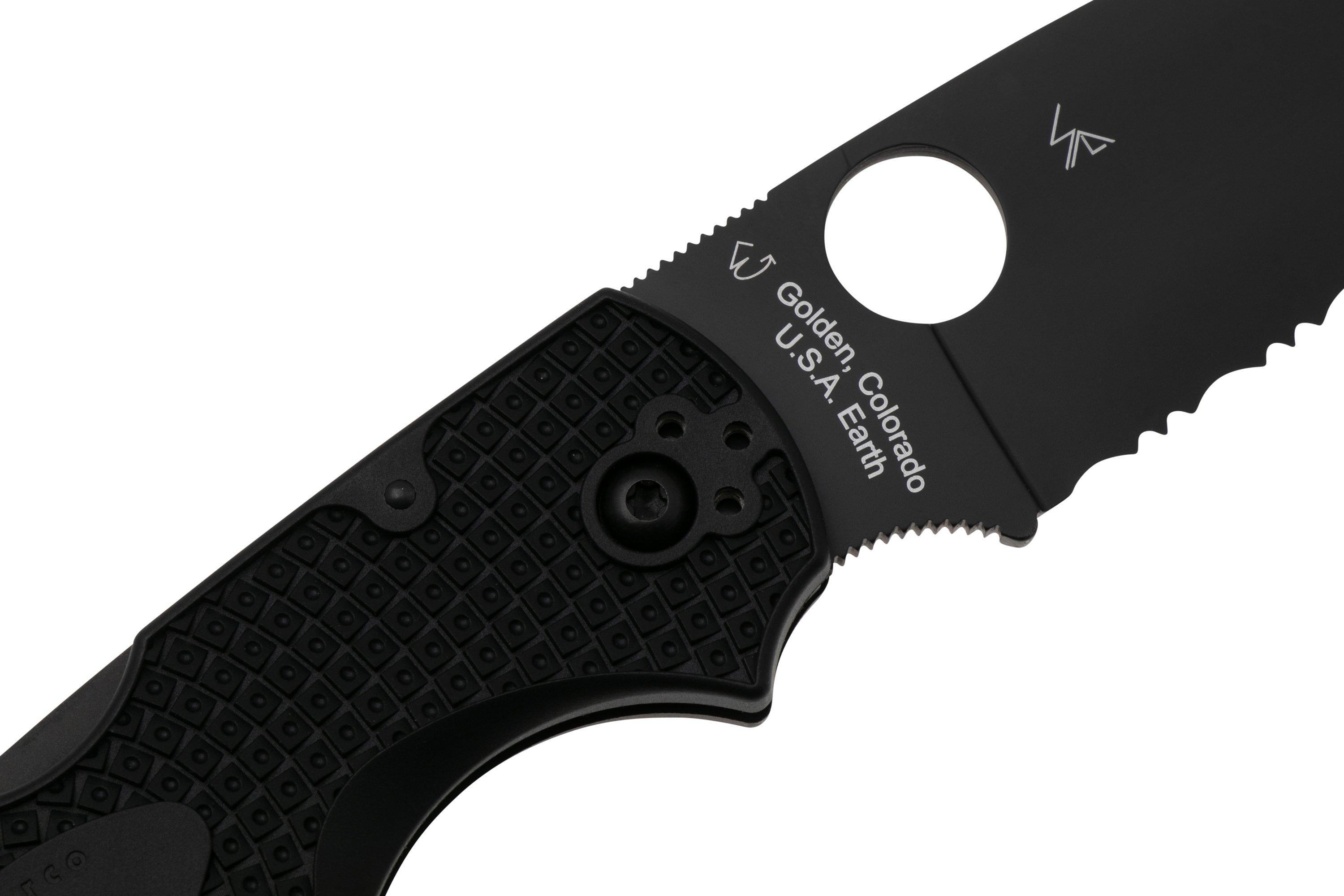 Spyderco Native Chief Lightweight Black C244PSBBK partly serrated ...