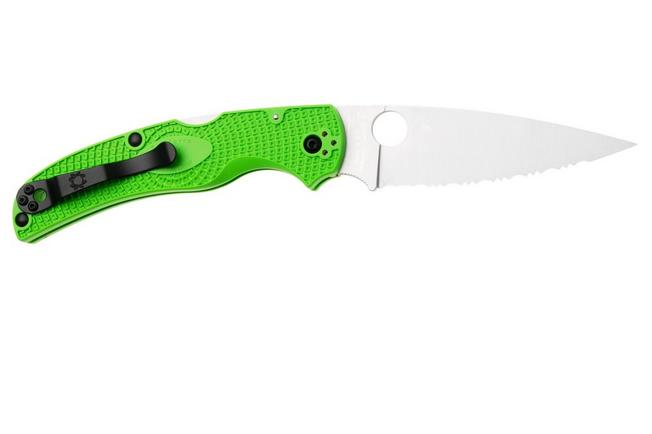 Afbeelding voor Spyderco Native Chief Salt Lightweight LC200N C244SGR Green FRN, serrated zakmes