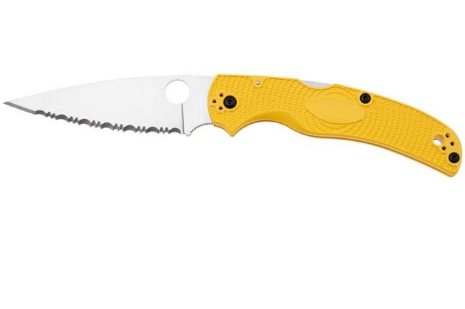 Bild für Spyderco Native Chief Salt Lightweight CPM Magnacut C244SYL Yellow FRN, Taschenmesser mit Wellenschliff